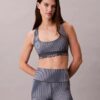 Modern Sport Print Racerback Medium Impact Sports Bra