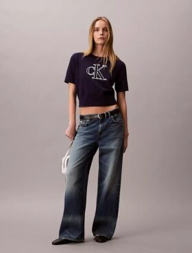 Monogram Cropped Sweater