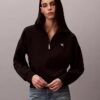 Monogram Fleece Quarter Zip Sweatshirt