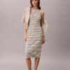 Monologo Rib Stripe Midi Dress
