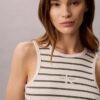 Monologo Rib Stripe Midi Dress
