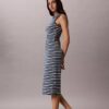 Monologo Rib Stripe Midi Dress