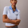 Monologo Stripe Rib Polo T-Shirt