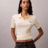 Monologo Stripe Rib Polo T-Shirt