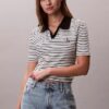 Monologo Stripe Rib Polo T-Shirt