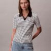 Monologo Stripe Rib Polo T-Shirt