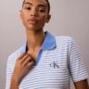 Monologo Stripe Rib Polo T-Shirt
