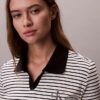 Monologo Stripe Rib Polo T-Shirt