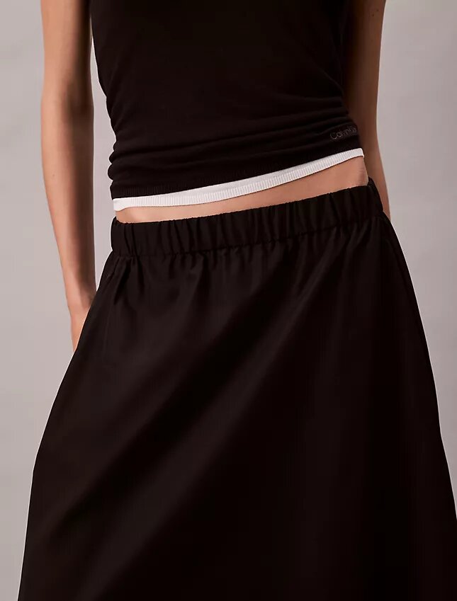 Nylon Midi Pull-On Skirt Nylon Midi Pull-On Skirt