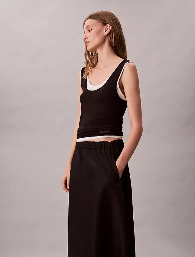 Nylon Midi Pull-On Skirt Nylon Midi Pull-On Skirt