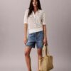 Open Stitch Sweater Polo Shirt