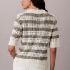 Open Stitch Sweater Polo Shirt