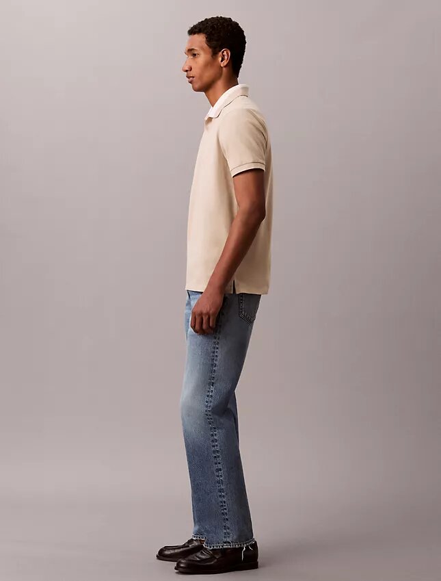 Pique Colorblock Collar Polo Shirt Pique Colorblock Collar Polo Shirt