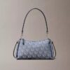 Pleat Monogram Logo Shoulder Bag