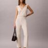 Ponte Cropped Flared Pants