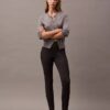 Ponte Houndstooth Print Skinny Pants