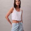 Poplin Button-Down Top
