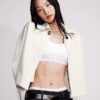 Poplin Woven Cropped Button-Down Shirt