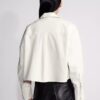 Poplin Woven Cropped Button-Down Shirt