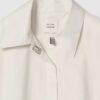Poplin Woven Cropped Button-Down Shirt