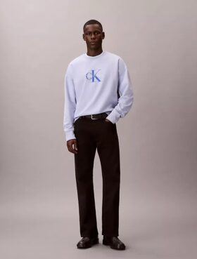 Premium Terry Monogram Logo Relaxed Sweatshirt