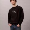 Premium Terry Monogram Logo Relaxed Sweatshirt