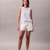 Printed Chiffon Sleeveless Top