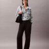 Printed Relaxed Utility Button-Down Shirt