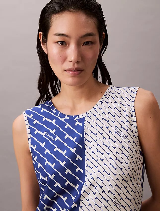Printed Viscose Twill Midi Dress Printed Viscose Twill Midi Dress