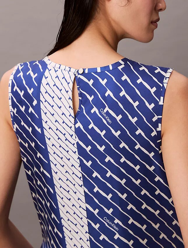 Printed Viscose Twill Midi Dress Printed Viscose Twill Midi Dress