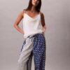 Printed Viscose Twill Wide Leg Pants