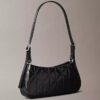 Quilted Emblem Logo Small Shoulder Bag
