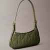 Quilted Emblem Logo Small Shoulder Bag