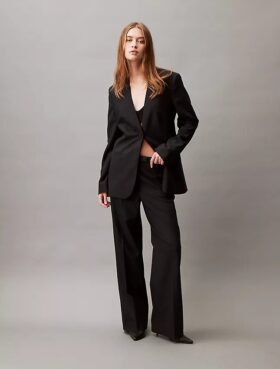 Refined Stretch Wide Leg Trouser