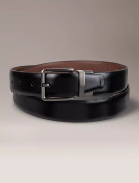 Reversible Saffiano Leather Dress Belt
