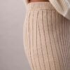 Rib Cotton Midi Skirt