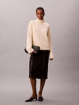 Rib Relaxed Turtleneck Sweater