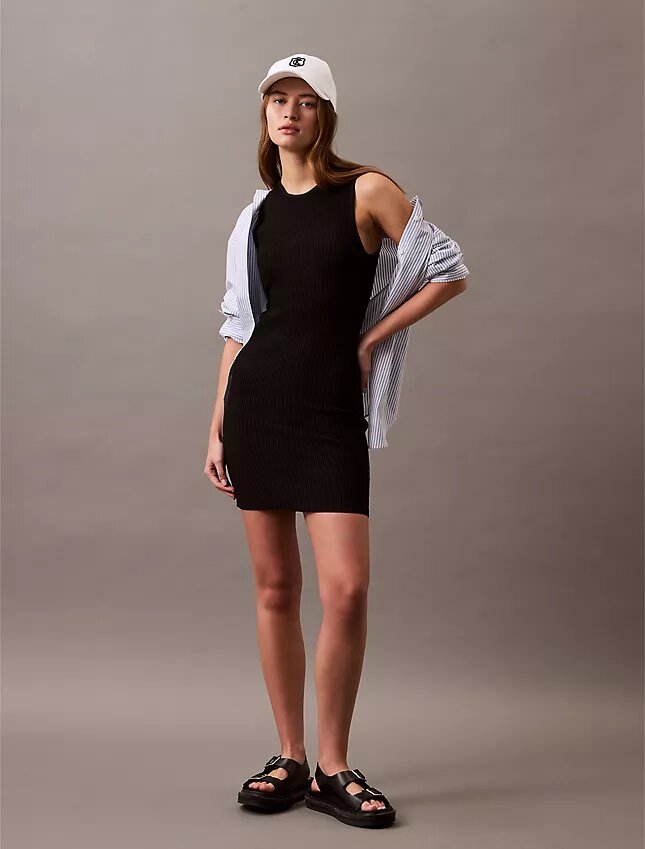 Rib Sleeveless Mini Dress Rib Sleeveless Mini Dress