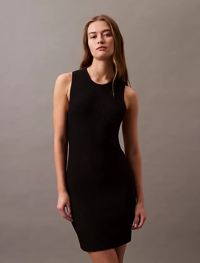 Rib Sleeveless Mini Dress Rib Sleeveless Mini Dress