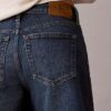 Roll Hem A-Line Denim Shorts
