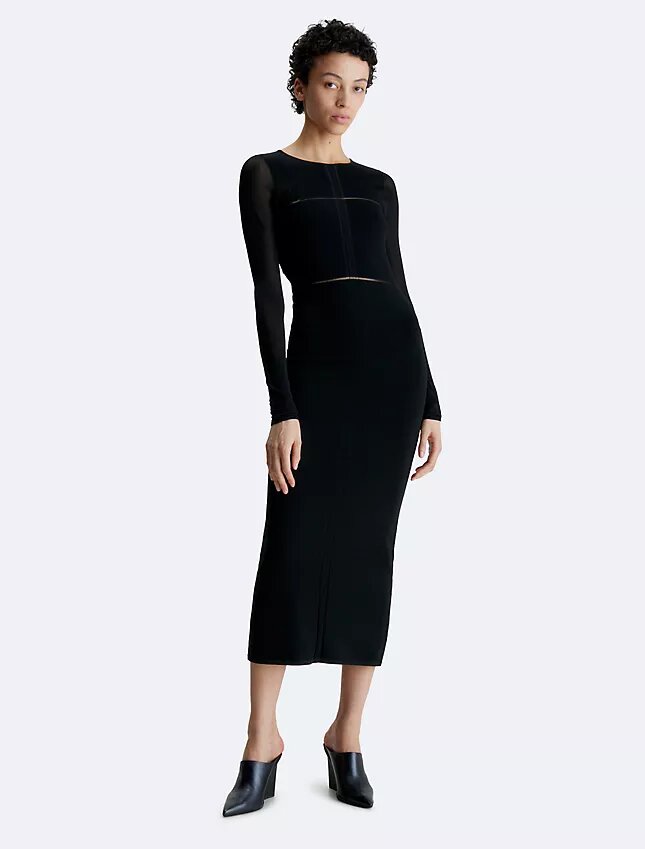 Sheer Cut out Back Maxi Dress Sheer Cut out Back Maxi Dress