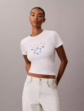 Slim Tiered Logo Graphic Tee