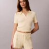 Smooth Cotton Rib Polo T-Shirt