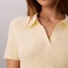 Smooth Cotton Rib Polo T-Shirt