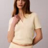 Smooth Cotton Rib Polo T-Shirt