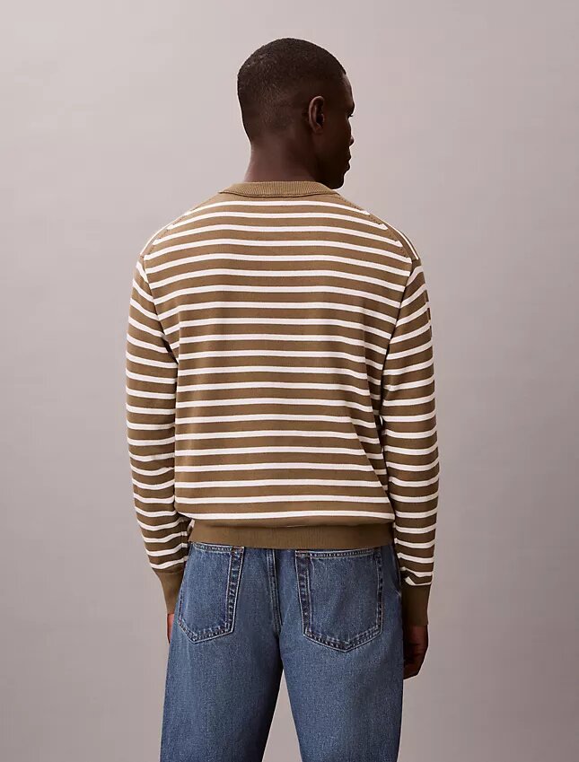 Smooth Cotton Stripe Easy Sweater Smooth Cotton Stripe Easy Sweater