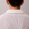 Smooth Cotton Waffle Polo Sweater