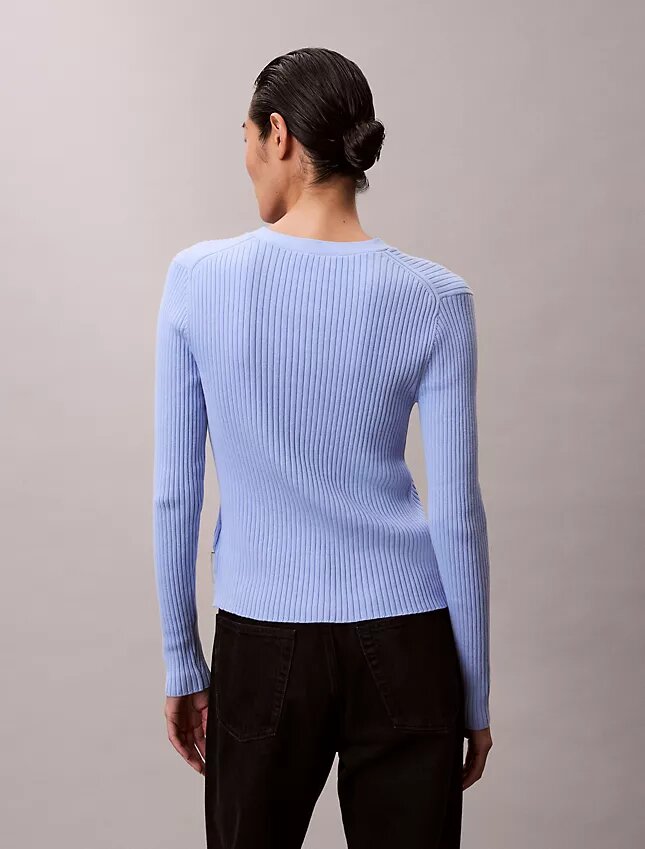 Smooth Variegated Rib Sweater Cardigan Smooth Variegated Rib Sweater Cardigan