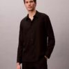 Solid Linen Blend Classic Shirt