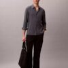 Solid Linen Blend Classic Shirt